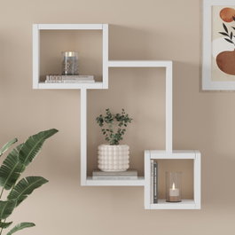 Hanah Home Ars3-W Estantería de Pared Blanca